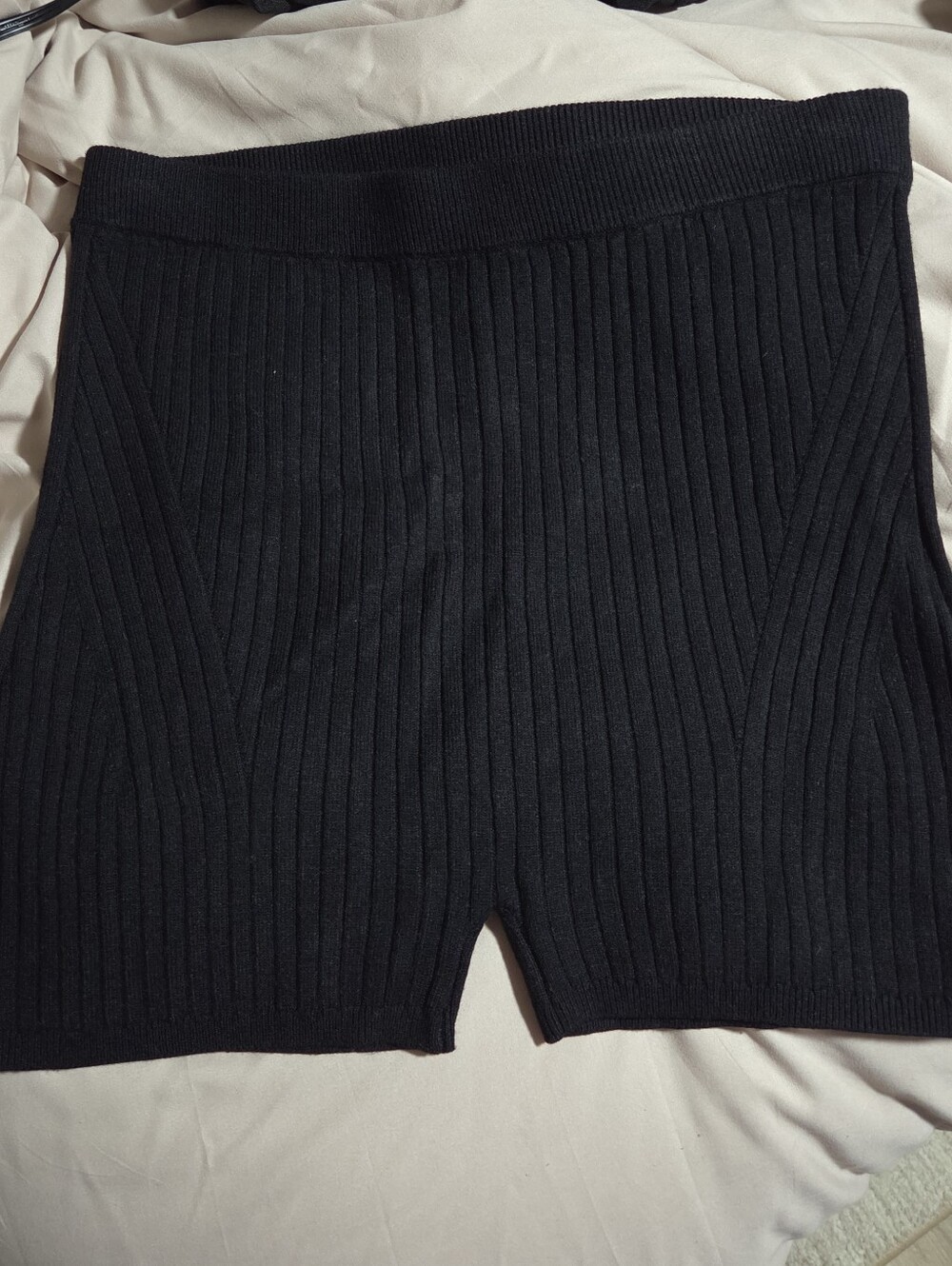 Victoria's Secret Black Ribbed Bike Shorts